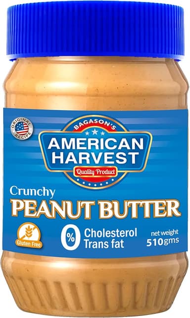 product-American Harvest Crunchy Peanut Butter, 510 Gm | Zero Trans Fat | Zero Cholesterol | Gluten Free